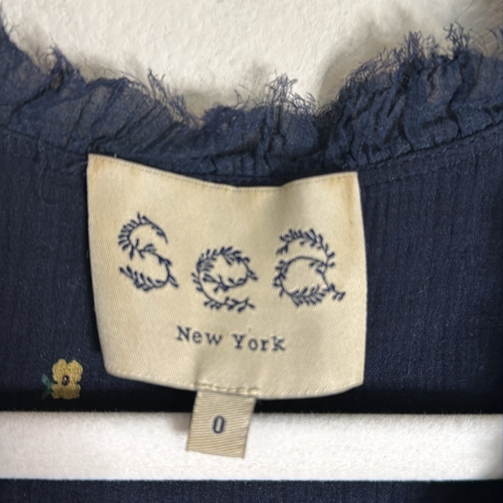Sea New York Navy with Floral Long Sleeve - Picture 3 of 6